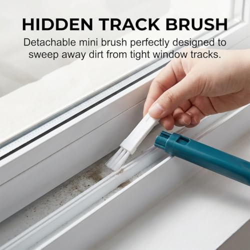 Window Screen Cleaning Brush,2 in 1 Window Screen Cleaner Tool with Squeegee,Mesh Screen Cleaner,Multi-Purpose Cleaning Brush for Patio, Door, Porch Screens (Yellow Green) - color: Yellow Green