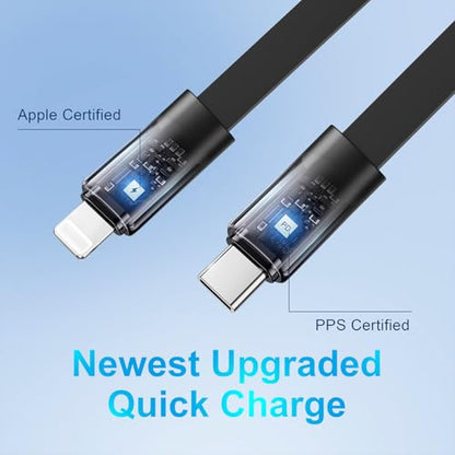 4 in 1 Retractable Car Charger with Starry Light,69W Cigarette Lighter Charger,USB C Fast Car Charger for iPhone 17 Pro Max 16 15 14 13 12 11 (Lightning+USB-C & PurpleLight) - size: Lightning+USB-C & PurpleLight