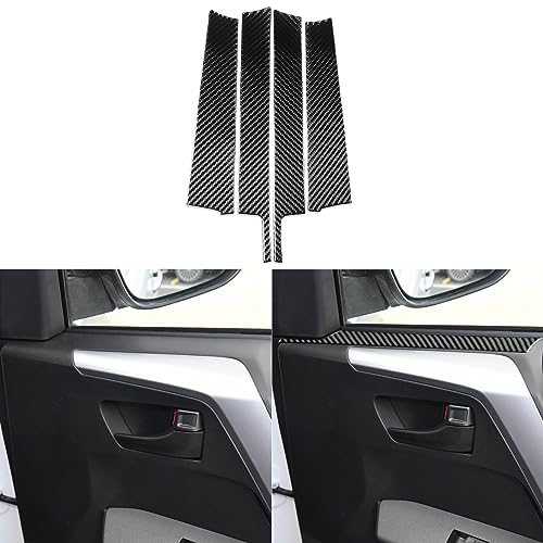 NVCNX Real Premium Carbon Fiber Car Door Panel Cover Decal Compatible with Toyota RAV4 2013 2014 2015 2016 2017 2018 XLE LE Limited SE Adventure Platinum Hybrid Interior Trim Accessories Black - color: Door Panel Trim