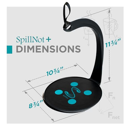 SpillNot+ - The SpillNot Portable Handheld Beverage Carrier, Nonspill Drink Tray, Innovative, Easy to Use - Black - color: Black