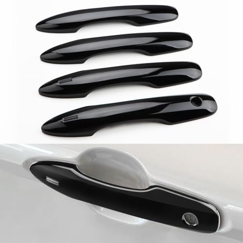 Snap-on Door Handle Cover Compatible for 2018-2025 2026 Toyota Camry Accessories No Adhesive Handle Protectors for 2020-2025 2026 Toyota Corolla Glossy Black - color: Glossy Black