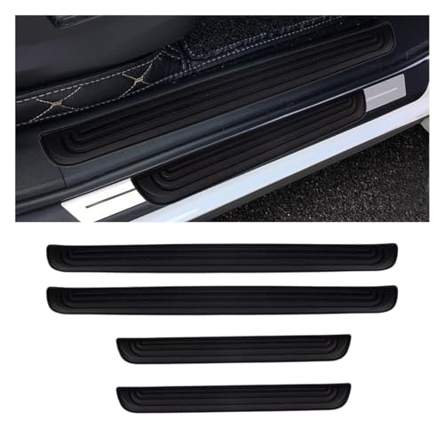 4PCS Car Door Threshold Protection, Car Door Sill Plate Step Protector, Rubber Door Edge Step Dust Shield Cover, Universal Anti-Scratch Exterior Accessories for Car SUV - size: 23.03×1.87inch