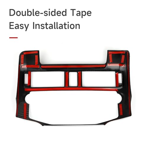 Car Central Control Navigation Panel B ABS Sticker Carbon Fiber Decal Cover Interior Trim Accessories for Toyota 4Runner SUV 2010-2025 Black - color: Central Control Navigation Panel B
