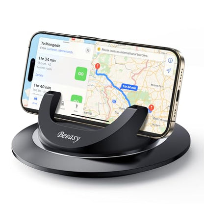 Beeasy Dashboard Cell Phone Holder for Your Car, Car Phone Holder with 360°Rotatable Silicone Non-Slip, Universal Car Phone Mount for iPhone 17/16/15/14,Samsung, Google Pixel, All Smartphones and GPS