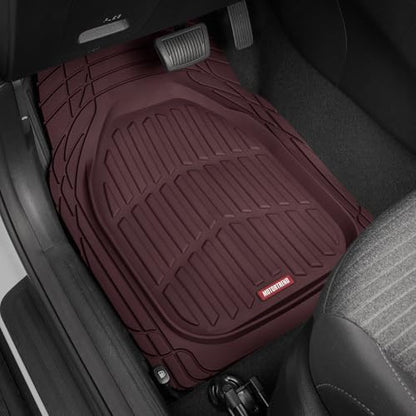 BDK Red All Weather Heavy Duty Car Floor Mats Interior Liners for Auto Van Truck SUV, Heavy Duty All Weather Protection, Fits Front & Rear - color: 4pc Deep Dish