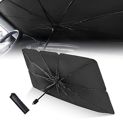 1 PC Windshield Sun Shade for Car, Foldable Reflective Sunshade for Car Front Window Protect Vehicle from UV Sun and Heat, Keeps Vehicle Cool Fit Most Vehicles (55 x 31 inches) - size: 55"*31"