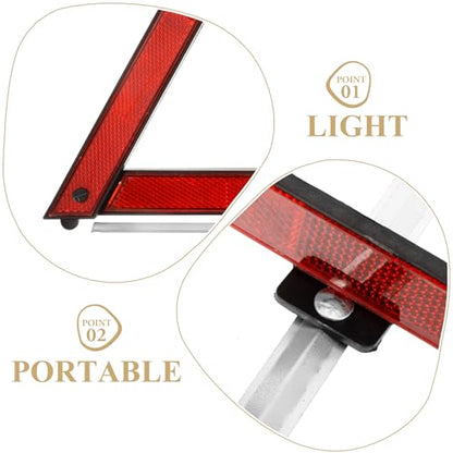 Reflective Safety Triangles for Vehicles 3-Pack Portable Emergency Roadside Warning Signs 11.22X9.64X9.05In Foldable Car Hazard Markers for Night and Adverse Weather