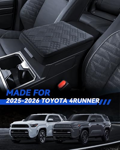 Armrest Cover for 2025 2026 Toyota 4Runner Accessories Center Console Middle Lid Pad Protector for Car Elbow Rest-Thickened - size: for Toyota 4Runner
