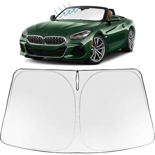 Proadsy Windshield Sun Shade for BMW Z4 2019-2026 Foldable Front Sunshade Protector Sun Visor Blocks UV Rays Keep Car Cooler Accessories - size: BMW Z4 2019-2026