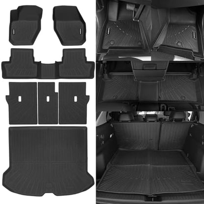 Naibeve Floor Mats for 2010-2017 Volvo XC60 - All Weather Custom Fit for Volvo XC60 Floor Mats & Cargo Mat & Backrest Mats Waterproof Interior Accessories - size: 26)XC60|2010-2017