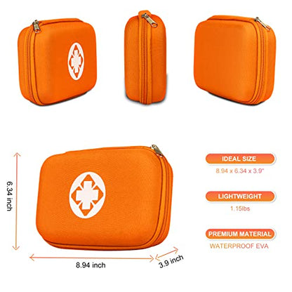 First Aid Kit Emergency Kit Camping Essentials Car-Home Orange First-Aid Bag - 277 Piece Emergency Supplies Hiking First Aid Kit for Backpack Survival Kits for Disaster Preparedness YIDERBO - style: Orange-273Pcs