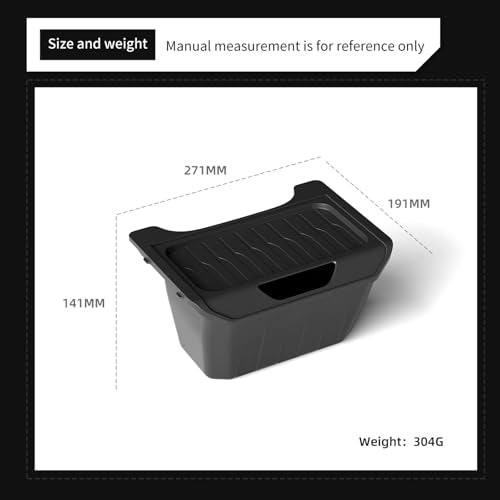 LUCKEASY Rear Center Console Organizer for Tesla Model Y 2021-2024 (Not fit Juniper 2025+) 2nd Row Under Floor Storage Box TPE Connected With ABS Lid Waterproof Model Y Rubbish Bin Anti-scratching - size: 2nd Row Box 1PCS