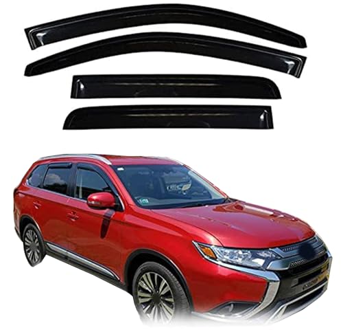 Window Visor Compatible with Mitsubishi Outlander 2011-2020 Sun/Rain Guards Wind Deflector Smoke 4pcs 94642 - size: For 2011-2020 Outlander