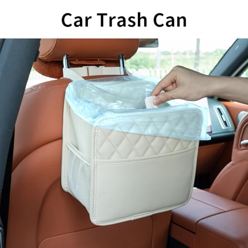 FrgKbTm Car Seat Back Hanging Bag Car Document Holder Multi-Pocket Bottle Bag Storage Box Organizer Travel Tidy Pouch Pocket Kids Beige - color: Beige C