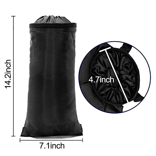 2 Pcs Car Trash Bag Car Trash Can Hanging Back Seat Car, Car Garbage Bag with Storage Pockets, Washable Eco-Friendly Car Garbage Can for Outdoor Traveling & Home Use (Black)
