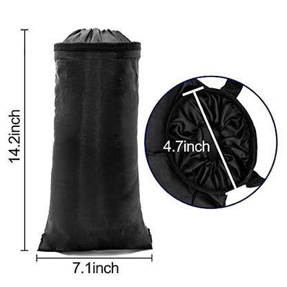 2 Pcs Car Trash Bag Car Trash Can Hanging Back Seat Car, Car Garbage Bag with Storage Pockets, Washable Eco-Friendly Car Garbage Can for Outdoor Traveling & Home Use (Black)