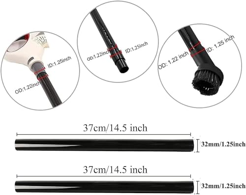 14 Pcs Universal Vacuum Attachments for Shop Vac Accessories, 1 1/4" to 2 1/2" Hose Adapter, 1" to 1 7/8" Vacuum Cleaning Kit Vacuum Extension Wands Accessories - size: M 14 Pcs