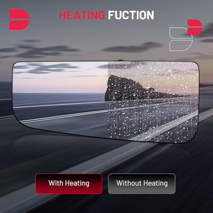 BDFHYK Mirror Glass Compatible with 2015-2021 F-150, 2017-2022 F-250 F-350 F-450 Super Duty Side View Exterior Mirror with Backing Plate, Replaces FL3Z17K707V, Heated (Left Lower Side) - size: Left Driver Side, style: 2015-2021 F-150