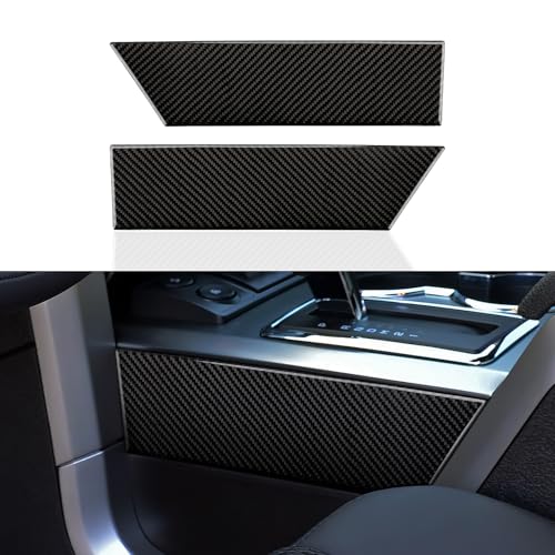 Car Carbon Fiber Gear Shift Side Block Panel Decal Sticker Interior Trim Cover Accessories for Ford F150 2009 2010 2011 2012 2013 2014 - color: Gear Shift Side Block