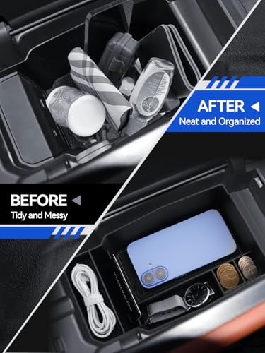 for CX-50 Center Console Organizer 2023 2024 2025 2026 Mazda CX50 Accessories Armrest Tray Middle Storage Box Insert Container Durable ABS Plastic - size: for 2023-2026 Mazda CX-50
