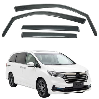 in-Channel Car Window Rain Guard Compatible with Honda Odyssey #Japan Model (2015-2021) 4pcs, Taiwan Made Precise & Transparent Car Wind Deflectors No Water Leakage Visors - size: Odyssey #Japan Model (2015-2021) 4pcs
