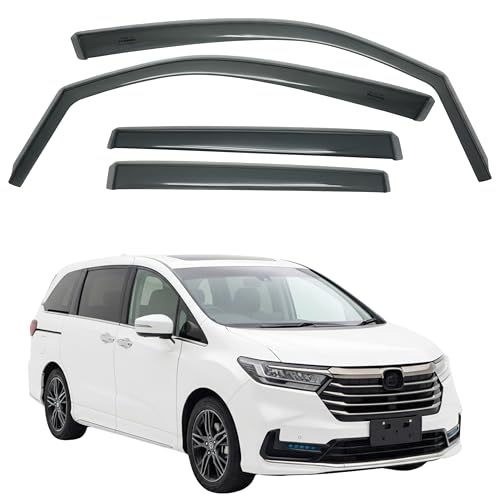 in-Channel Car Window Rain Guard Compatible with Honda Odyssey #Japan Model (2015-2021) 4pcs, Taiwan Made Precise & Transparent Car Wind Deflectors No Water Leakage Visors - size: Odyssey #Japan Model (2015-2021) 4pcs