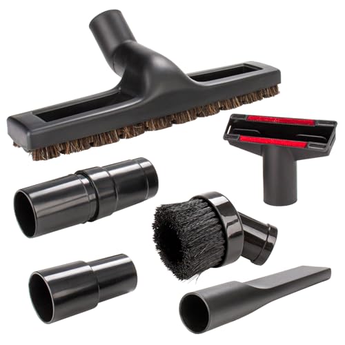 6Pcs For Shop Vac Attachments and Shark Vacuum Attachments Replacement Soft Horsehair Shark Hard Floor Attachment with Vacuum Brush Attachment and Vacuum Hose Adapter - style: 6-Pack