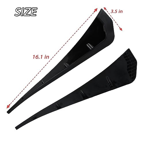 Black Car Fender Side Vents Decoration Sticker Trim ABS Material Spoiler Fender Decorative Stickers Air Flow Intake Hole Grille Auto Exterior Universal Accessories (Black) - size: Black