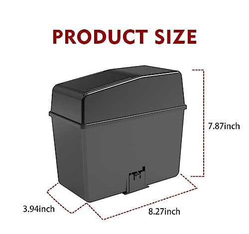 1 Pack Car Trash Can with Lid, 8.2" x 7.8" x 3.9" Capacity Universal Waterproof Portable Car Trash Can, Multifunctional Odorless Organizer Can for Auto Office Home (Black)