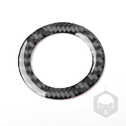 NVCNX Real Premium Carbon Fiber Car Ignition Keyhole Ring Cover Compatible with Toyota RAV4 2013 2014 2015 2016 2017 2018 XLE LE Limited SE Adventure Platinum Hybrid Interior Trim Accessories Black - color: Ignition Keyhole Ring
