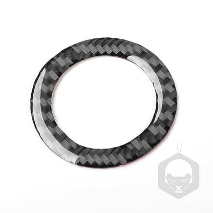 NVCNX Real Premium Carbon Fiber Car Ignition Keyhole Ring Cover Compatible with Toyota RAV4 2013 2014 2015 2016 2017 2018 XLE LE Limited SE Adventure Platinum Hybrid Interior Trim Accessories Black - color: Ignition Keyhole Ring