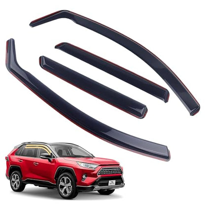 in-Channel Rain Guards 4-Piece Compatible with 2019-2025 Toyota RAV4 Window Visors Side Window Deflectors Vent Visor Shield Shade - size: 2019-2025 Toyota RAV4