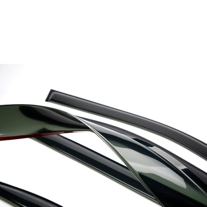 CL4P01 Side Window Wind Deflector,4pcs Outside Mount Tape-On Nice Shade Sun Rain Guards Set,Window Visor fit for 2010-2016 Cadillac SRX - size: 10-16 Cadillac SRX