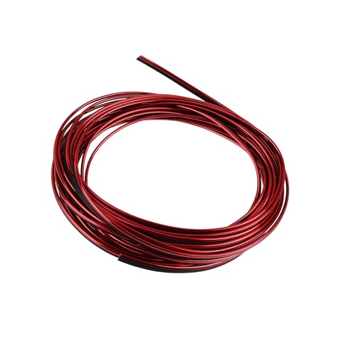 Car Interior Gap Door Edge Trim Strip Line Chrome Red 8m 26.25ft Durable Material