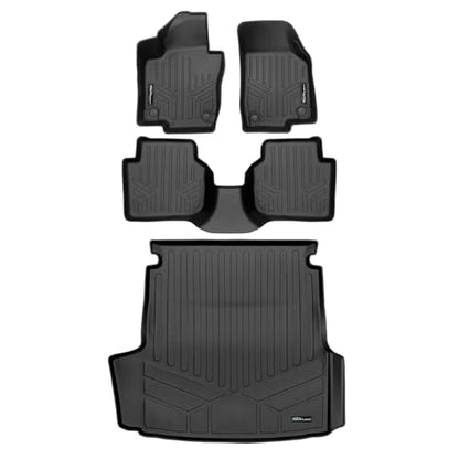 SMARTLINER All Weather Custom Fit 2 Row Floor Mats and Cargo Liner Set Compatible with 2012-2019 Volkswagen Passat (Only Fits Automatic Transmission Models) - color: Volkswagen Passat 2012 - 2019