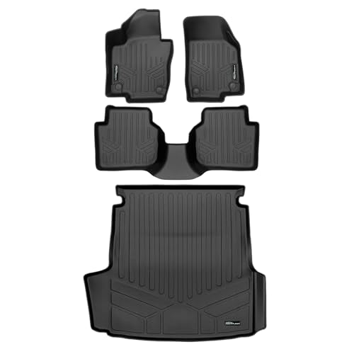 SMARTLINER All Weather Custom Fit 2 Row Floor Mats and Cargo Liner Set Compatible with 2012-2019 Volkswagen Passat (Only Fits Automatic Transmission Models) - color: Volkswagen Passat 2012 - 2019