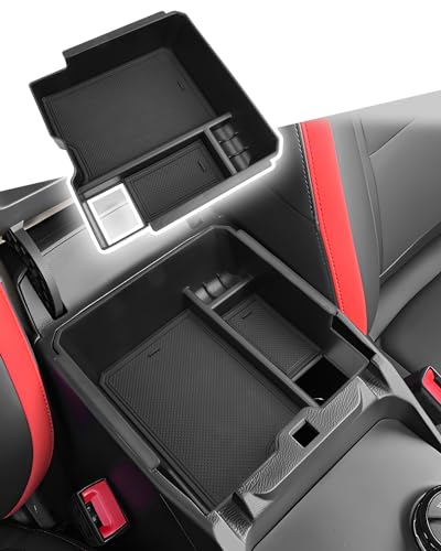 CDEFG for 2024 2025 2026 Ford Ranger Center Console Organizer Tray for Ranger Accessories Armrest Storage Box Insert Tray for Ranger XL, XLT, Lariat, Raptor Arm Rest Middle Organizer - color: for Ford Ranger
