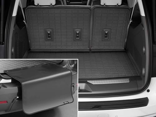 WeatherTech SeatBack Cargo Liner HP for Cadillac Escalade ESV, Yukon XL, Escalade-V ESV - Behind 3rd Row w/Bumper Protector (401466IMSK), Black - color: Black