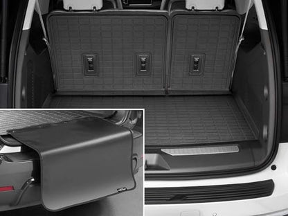 WeatherTech SeatBack Cargo Liner HP for Cadillac Escalade ESV, Yukon XL, Escalade-V ESV - Behind 3rd Row w/Bumper Protector (401466IMSK), Black - color: Black