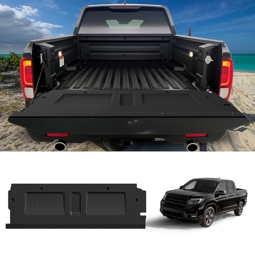 LASFIT Tailgate Mat for Honda Ridgeline 2017 2018 2019 Tailgate Liner, Custom Fit Anti-Scratch Anti-Slip Easy Installation TPE All Weather Tailgate Protector Cover, Black - style: 8）For Honda Ridgeline | 2017-2019 | Tailgate Mat