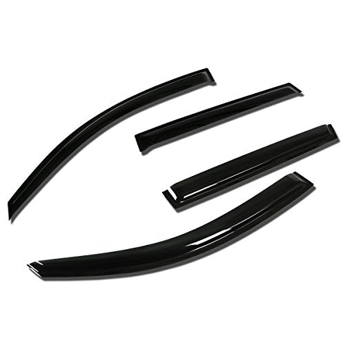 Auto Dynasty 4Pcs Tape-On Window Visor Compatible with 2006 2007 2008 2009 2010 2011 2012 RAV4 2006-2012, Deflector Rain Guard, Acrylic Black - size: 06-12 Toyota RAV4
