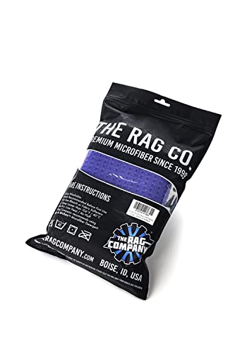 The Rag Company Dry Me A River, Professional Korean 70/30 Blend Microfiber Waffle-Weave Drying & Detailing Towels, Soft Suede Edges, 390 GSM, 20x40 Inches, Royal Blue, 2-Pack - color: Royal Blue, size: 20in X 40in