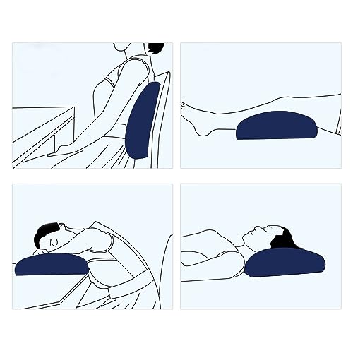 RCFINE Lumbar Pillow Air Inflatable Pillow for Lower Back Lumbar Support Portable Back Pillow for Office Chair Car Seat Cushion