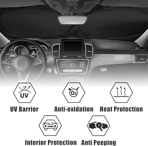 Wolf Eyes Car Windshield Sun Shade, Foldable Car Front Window Sunshade, UV Ray Reflector Sun Blocker, Heat Protection Windshield Cover Universal Fit for Sedans, Trucks, SUV, 59" x 31.5" - color: color 3