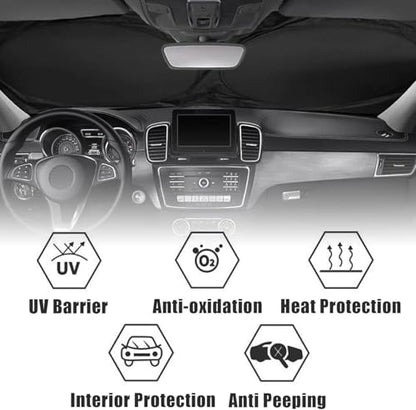 Wolf Eyes Car Windshield Sun Shade, Foldable Car Front Window Sunshade, UV Ray Reflector Sun Blocker, Heat Protection Windshield Cover Universal Fit for Sedans, Trucks, SUV, 59" x 31.5" - color: color 3