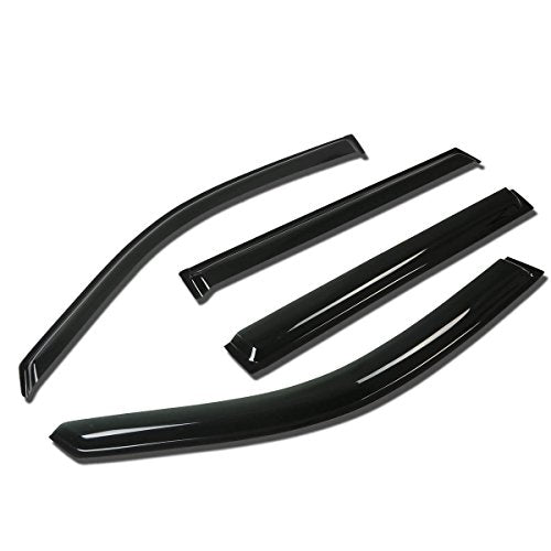 Auto Dynasty 4Pcs Tape-On Window Visor Rain Guard Compatible with 2003-2008 Honda Pilot 4-Door, Rain Shields Vent Shade Wind Deflector, Acrylic - size: 03-08 Honda Pilot 4-Door