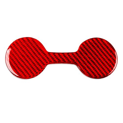 Durable Real Carbon Fiber Car Front Cup Holders Embedded Sticker Compatible with Toyota Camry 2018-2024 2019 2020 2021 2022 2023 Accessories Interior Decal Red - color: Front Cup Holder Pad