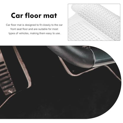 Healeved Silicone Car Floor Mat, Front Vehicle Foot Mat, Waterproof PVC Automotive Floor Protection for Easy Cleaning and Sturdy Use