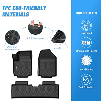 Nilight TPE Floor Mats for Chevy Equinox GMC Terrain (Fuel Model Only) 2025 2026 All Weather Custom Fit Heavy Duty Floor Liners - color: 2025-2026 Chevy Equinox GMC Terrain |Fuel Model|