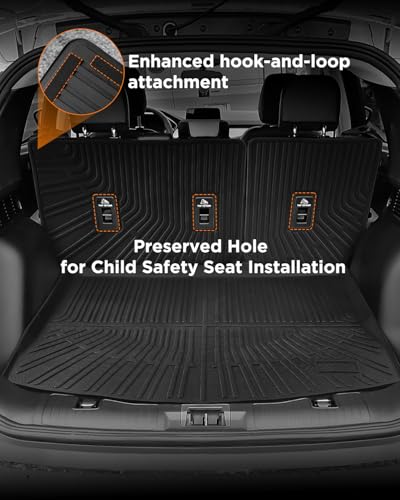DrCarNow® Floor Mats Full Set for Ford Escape 2026 2025 2024 2023 2022 2021 2020(Not for Hybrid), Custom Fit All Weather TPE Liners with Cargo Mat & Backrest Protector for Car SUV Interior Accessories